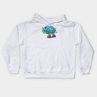 Slow & Steady Rollerskating Turtle Kids Hoodie